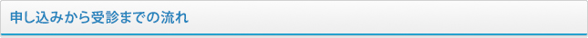 申し込みから受診までの流れ