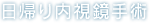 日帰り内視鏡手術