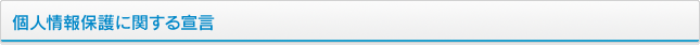 個人情報保護に関する宣言